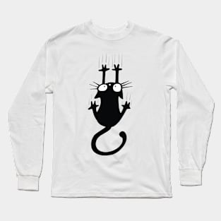 Clingy Black Cat Long Sleeve T-Shirt